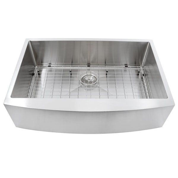 Nantucket Sinks 33 Inch Pro Series Small Radius Farmhouse Apron Front Stainless Steel Sink Apron332210-SR-16 - main